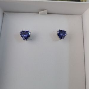 Vanna K tanzanite CZ earrings
